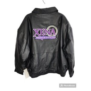 Xena Warrior Princess Leather Official Promo Crew Jacket 3XL RARE ROCKABILLY